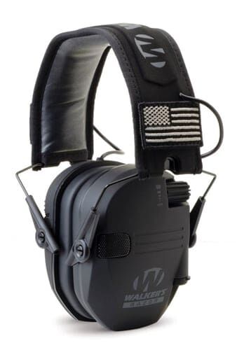 Walker's Black Razor Slim Patriot Series Black Muffs