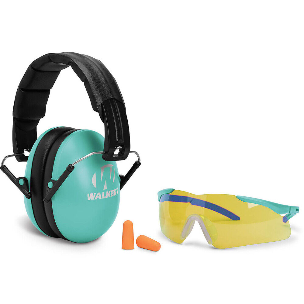 Walker's Youth/Women's Folding Ear Muff Safety Combo Kit