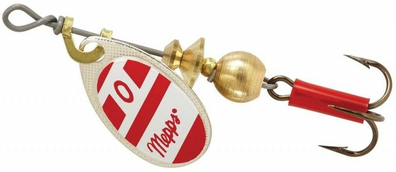 Mepps Aglia 1/12 Spinner - Red, White, Silver