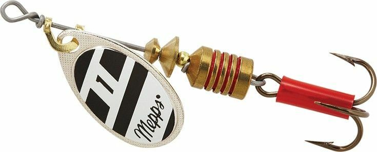 Mepps Aglia 1/8 Spinner - Black|White|Silver