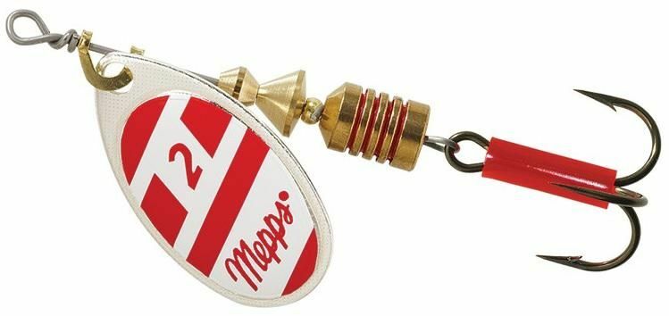 Mepps Aglia 1/6 Spinner - Red|White|Silver