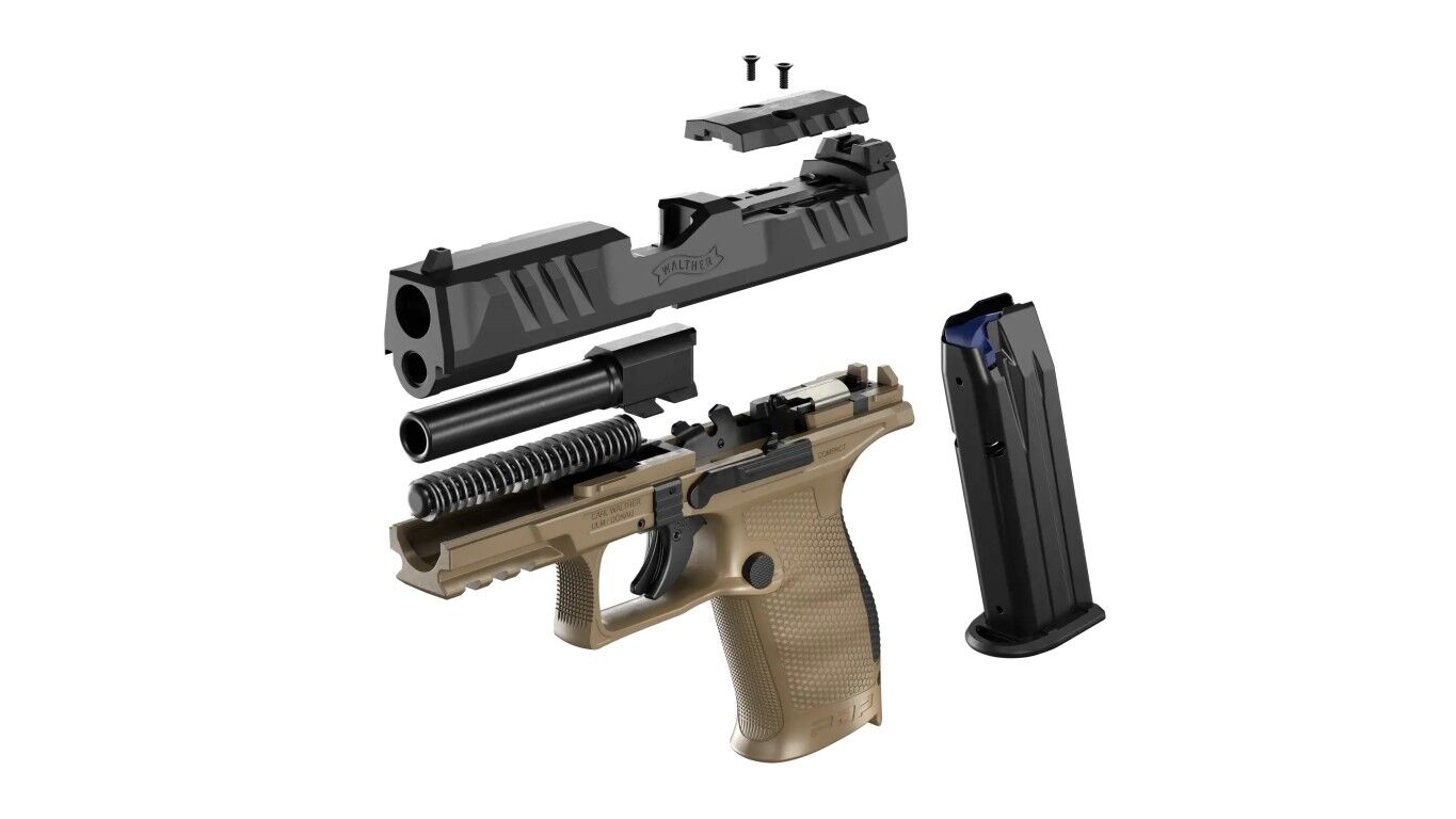 Walther PDP 9mm Compact Two Tone FDE Optics Ready Pistol, 15-Rd