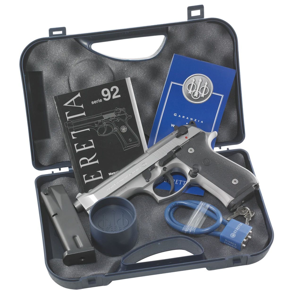 Beretta 92FS Inox 9mm Full Size Stainless Pistol, 15-Rd
