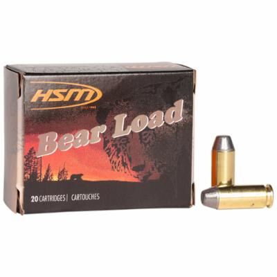 HMS Ammunition Bear Load 10mm Auto, 200 Grain Round Nose Flat Point-Hard Pistol Ammo, 20-Rd