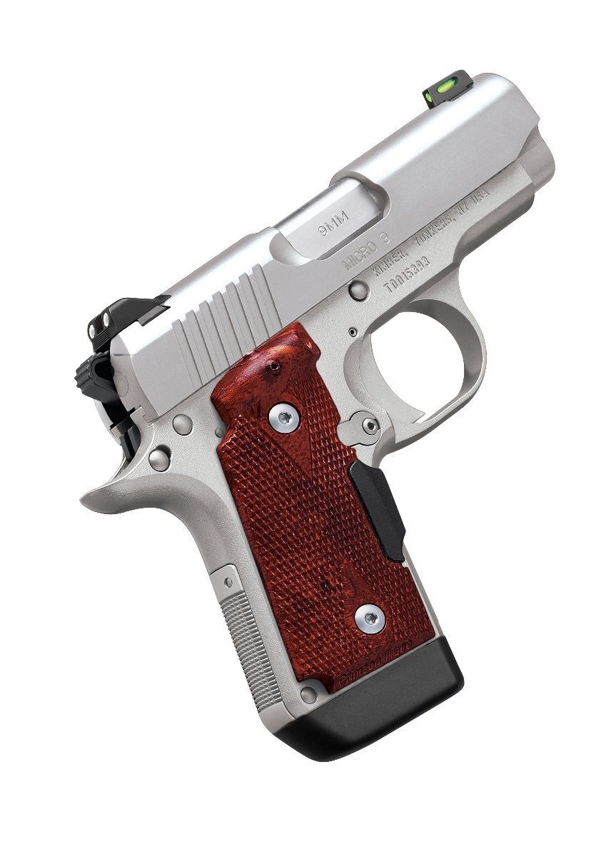 Kimber Micro 9 Stainless Rosewood LG 9mm Micro Compact Pistol, 7-Rd