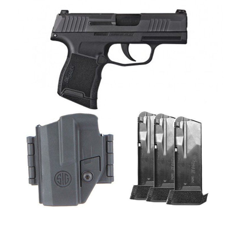 Sig Sauer P365 Nitron 9mm Micro Compact Optics Ready Pistol With Manual Safety Tac Pac, 12 rd.