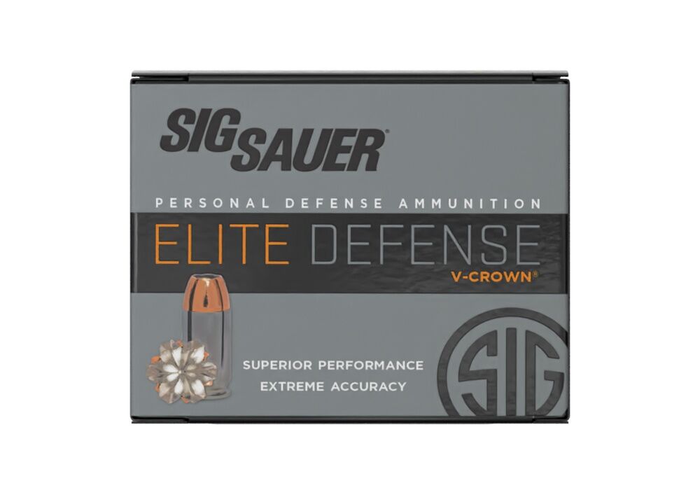 Sig Sauer Elite Defense V-Crown .40 S&W, 165 Grain Jacketed Hollow Point Pistol Ammo, 20-Rd