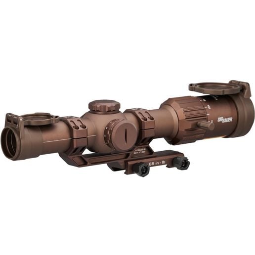 Tan Rifle Scope Sig Sauer Tango-MSR LPVO 1-6x24mm Coyote Tan Riflescope With Mount