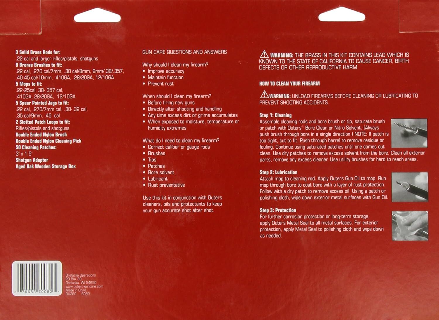 Outers Universal Gun Cleaning Kit, 28-Pc