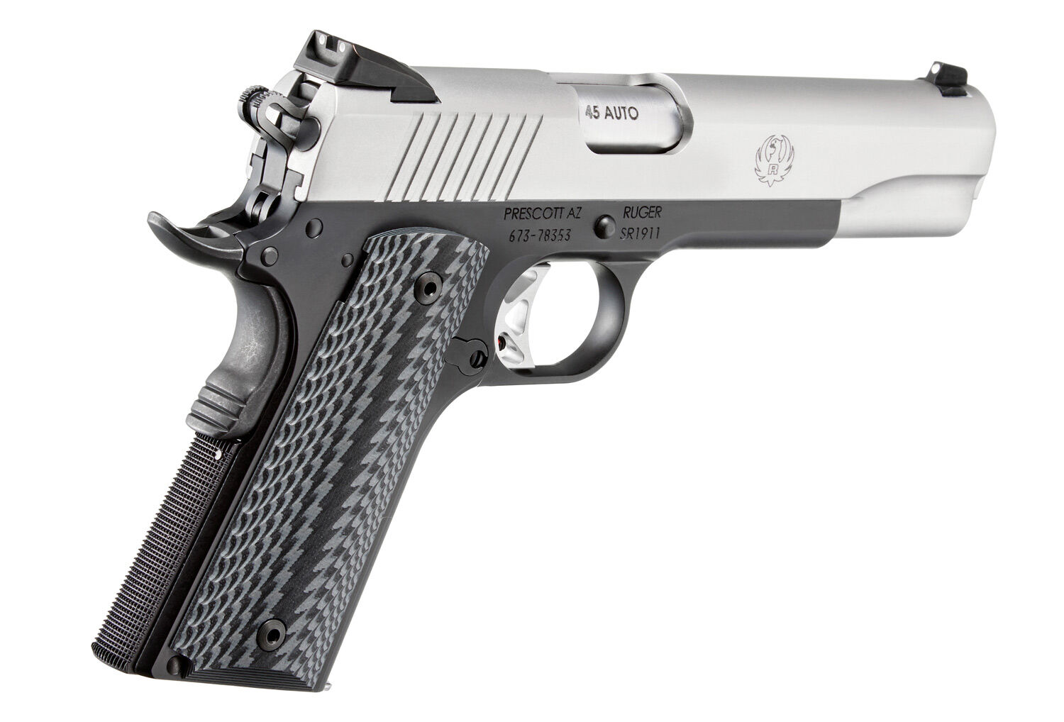 Ruger SR1911 .45 Auto Full Size Black/Stainless Pistol, 8-Rd