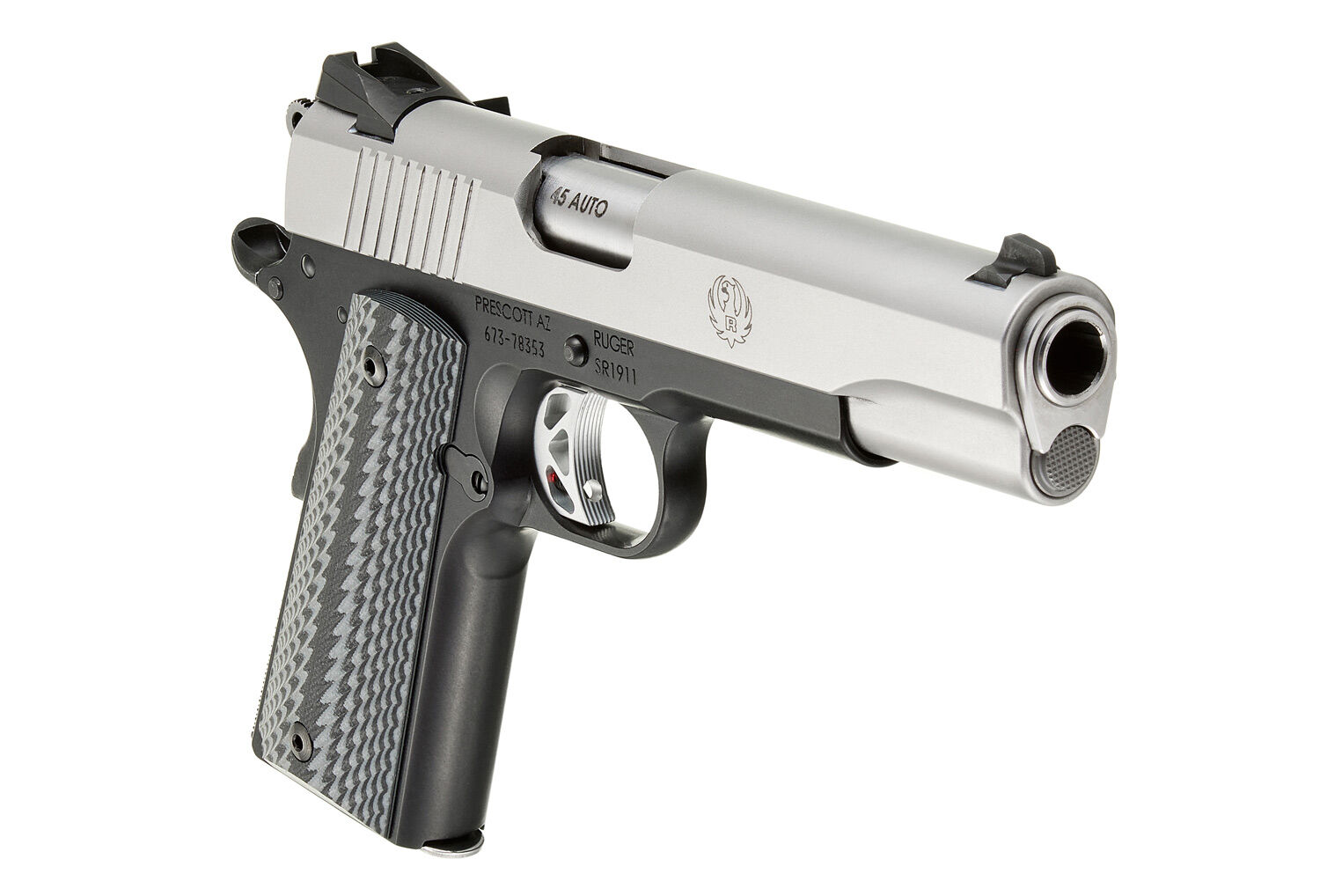 Ruger SR1911 .45 Auto Full Size Black/Stainless Pistol, 8-Rd