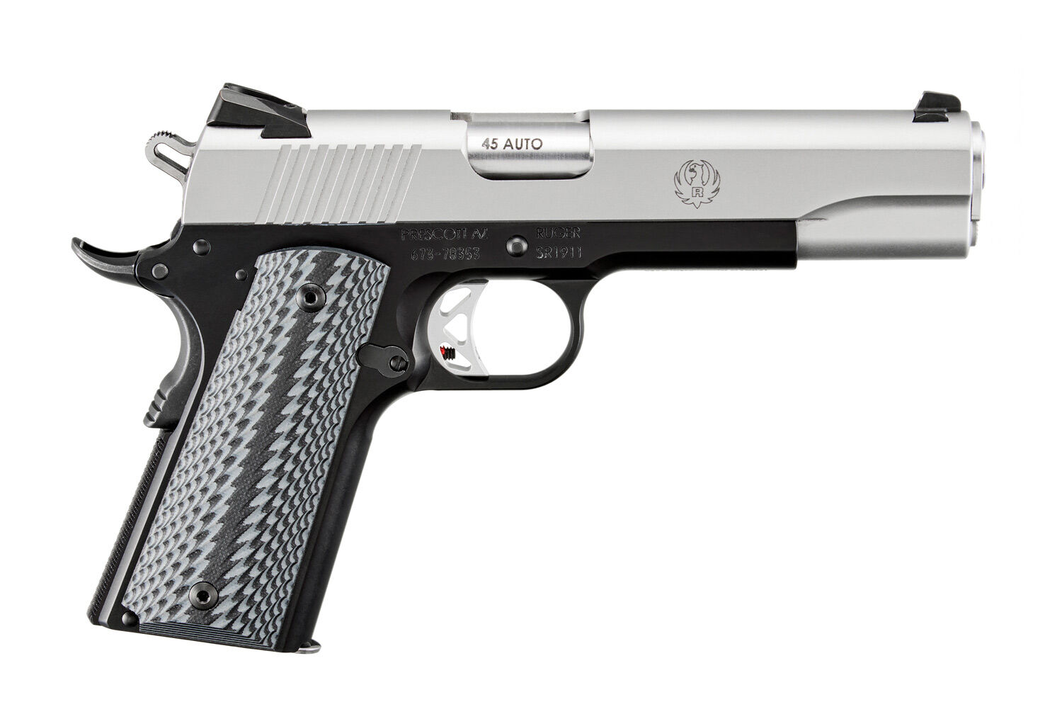 Ruger SR1911 .45 Auto Full Size Black/Stainless Pistol, 8-Rd