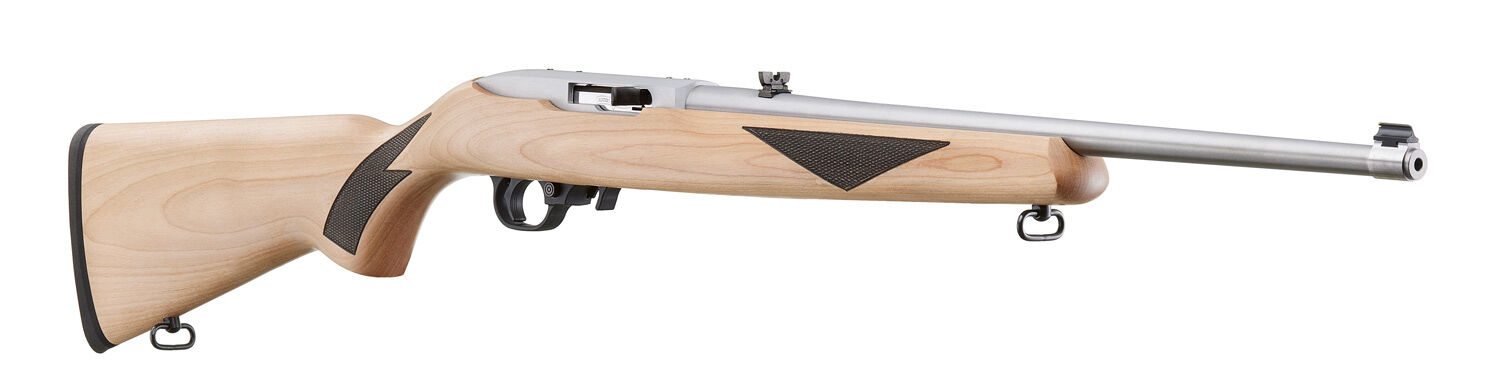 Ruger 10/22 Sporter 75th Anniversary Model .22 LR 18.5" Stainless/Wood Stock Semi-Auto Rifle, 10-Rd