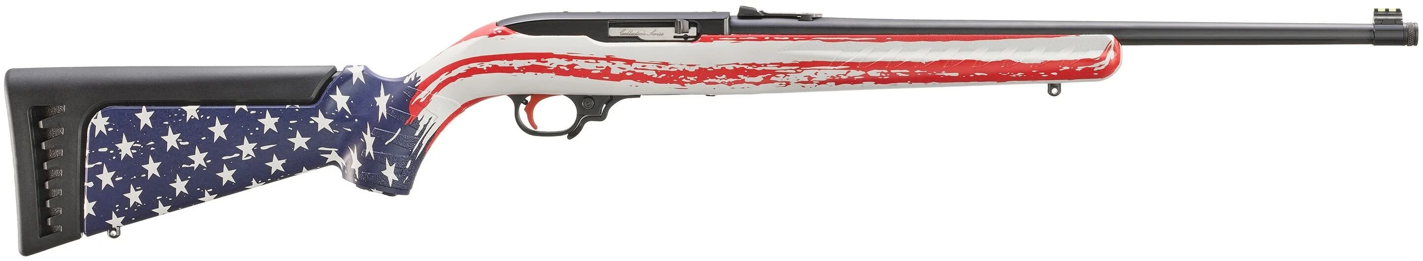 Ruger 10/22 Patriot Collector Series .22 LR 18.5-In American Flag Semi-Auto Rifle, 10-Rd