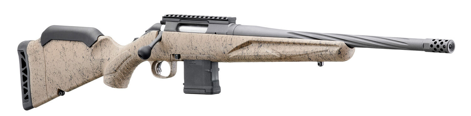 Ruger American Rifle Generation II Ranch .5.56 NATO 16.1" FDE Splatter Bolt Action Rifle, 10-Rd
