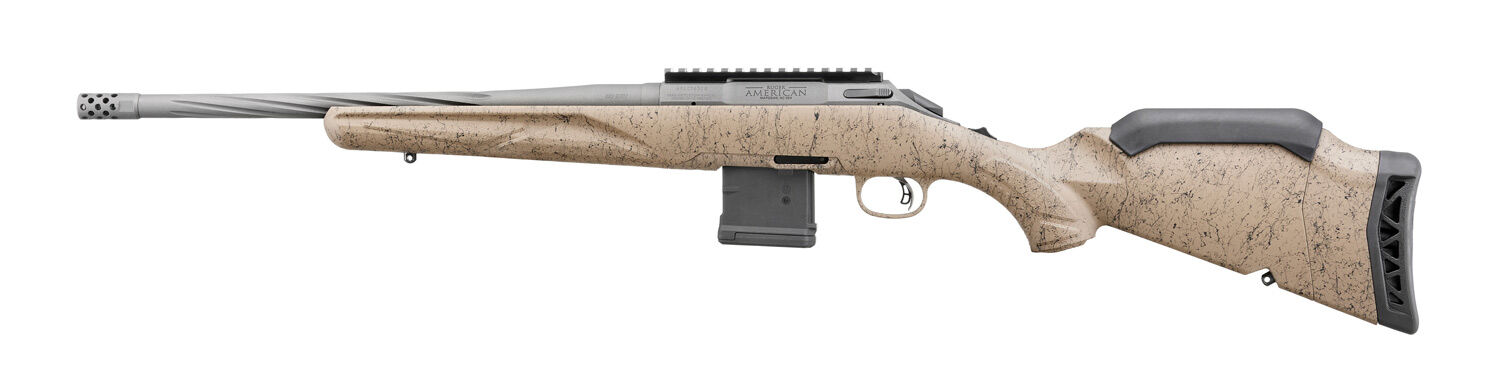 Ruger American Rifle Generation II Ranch .5.56 NATO 16.1" FDE Splatter Bolt Action Rifle, 10-Rd