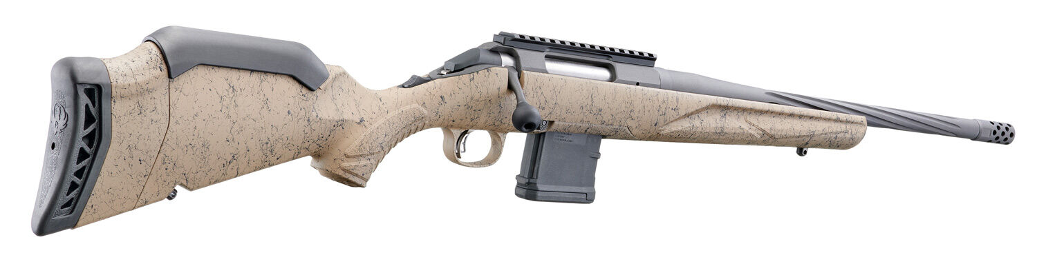 Ruger American Rifle Generation II Ranch .5.56 NATO 16.1" FDE Splatter Bolt Action Rifle, 10-Rd