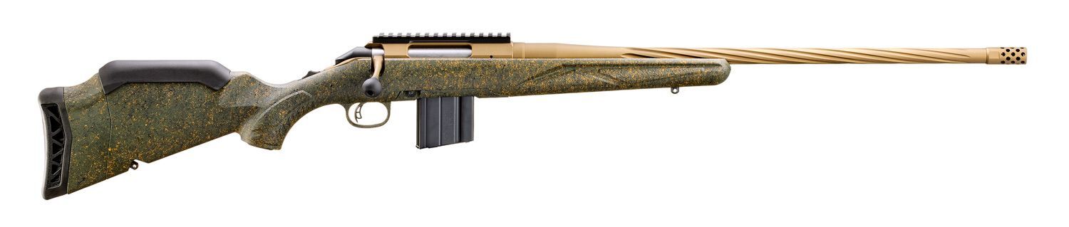 Ruger American Gen II Predator Green Splatter 6mm ARC 22" Bolt Action Rifle, 10-Rd