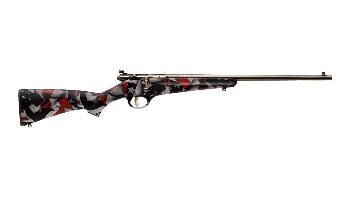 Savage Arms Rascal Red, White & Blue .22 LR Bolt Action Rifle, 1-Rd