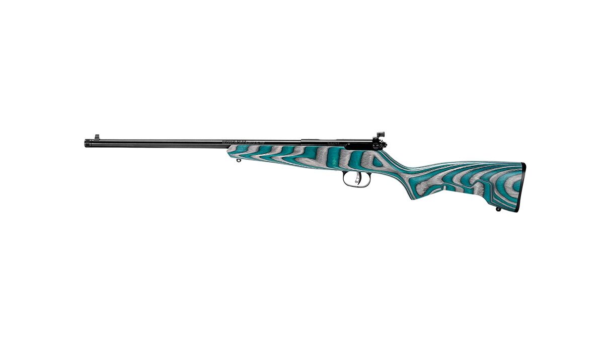 Savage Arms Rascal Minimalist .22 LR 16 1/8-In Gray/Teal Bolt Action Rifle, 1-Rd