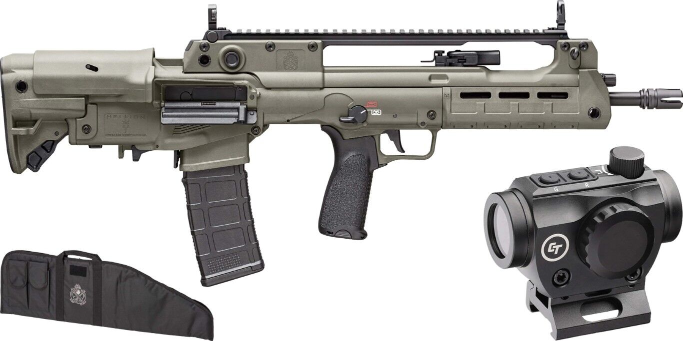 Springfield Armory Hellion 5.56 NATO 16" OD Green Semi-Auto Bullpup Rifle Gear Up Bundle, 30-Rd