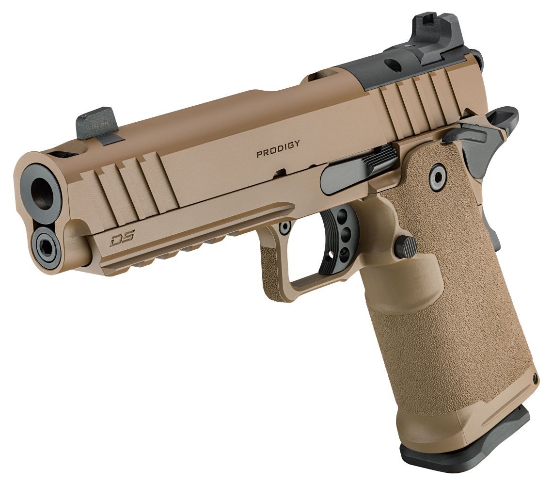 Springfield Armory 1911 DS Prodigy Comp AOS Coyote Brown 9mm Full Size Pistol, 17-Rd