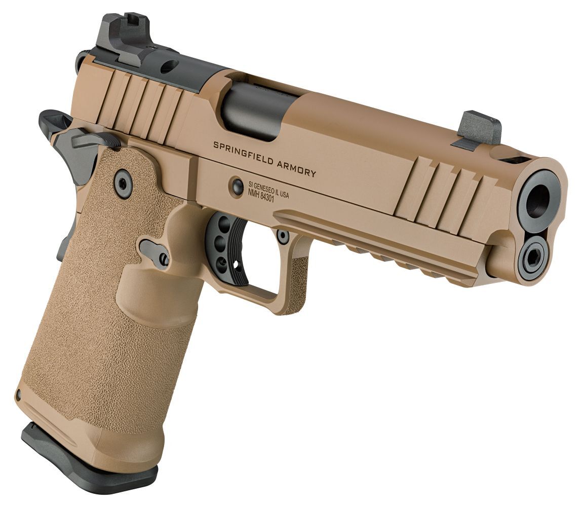 Springfield Armory 1911 DS Prodigy Comp AOS Coyote Brown 9mm Full Size Pistol, 17-Rd