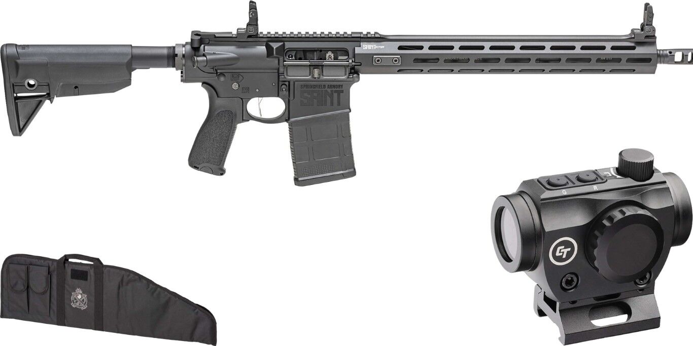Springfield Armory Saint Victor .308 Win 16-In AR-10 Rifle Gear Up Bundle, 20-Rd