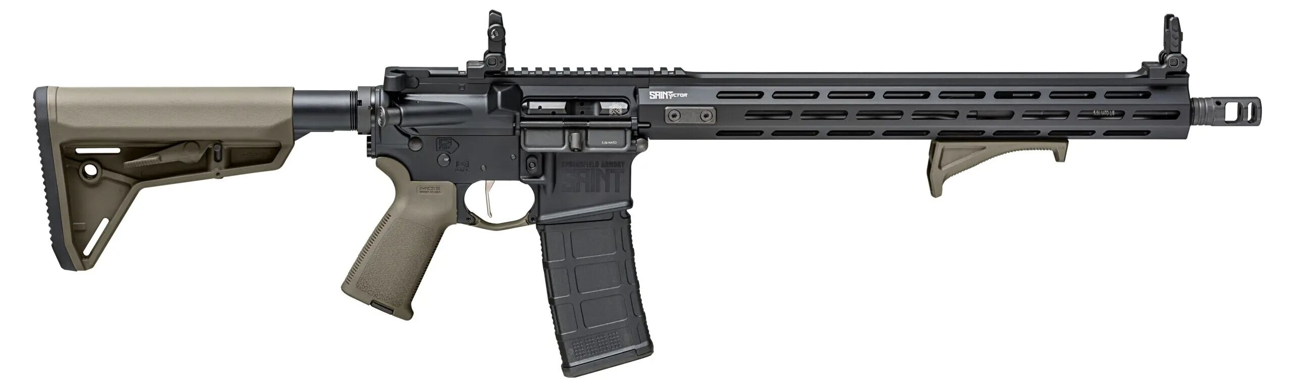 Springfield Armory Saint Victor 5.56 NATO 16" OD Green Furniture Semi-Auto AR-15 Rifle, 30-Rd