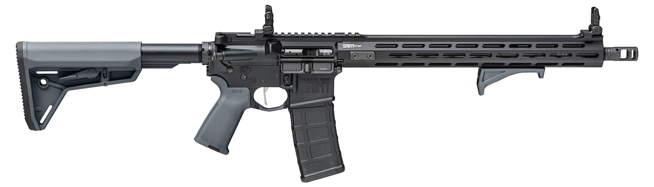 Springfield Armory Saint Victor 5.56 NATO 16" Gray Furniture Semi-Auto AR-15 Rifle, 30-Rd