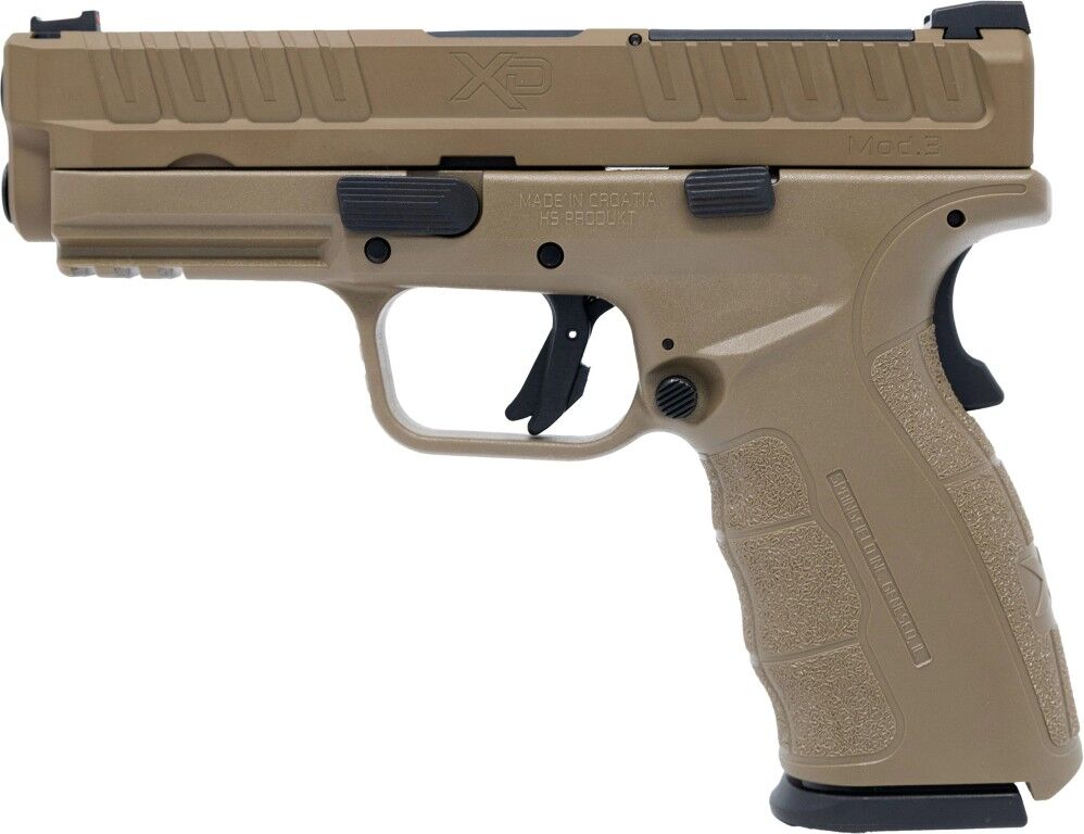 Springfield Armory XD MOD.3 9mm Compact FDE Optics Ready Pistol, 10-Rd