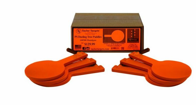 Taylor Targets Dueling Ar500 Handgun Tree Paddles - 6 Pack - Red