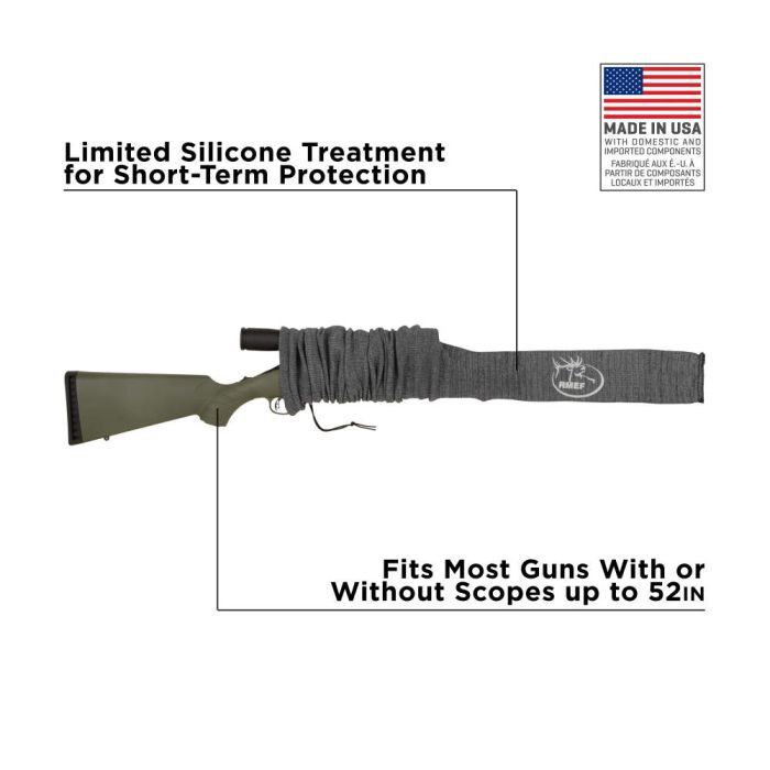 Allen Company Heather Grey Rocky Mountain Elk Foundation Knit Gun Sock, 52-In