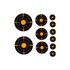 Allen EZ Aim Adhesive Splash Reactive Paper Shooting Targets Variety Pack, 12-Pk