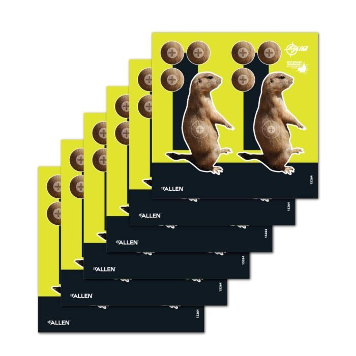 Allen Company Black EZ Aim Splash Reactive Paper Prairie Dog Shooting Targets, 8 X  8-In, 6-Pk
