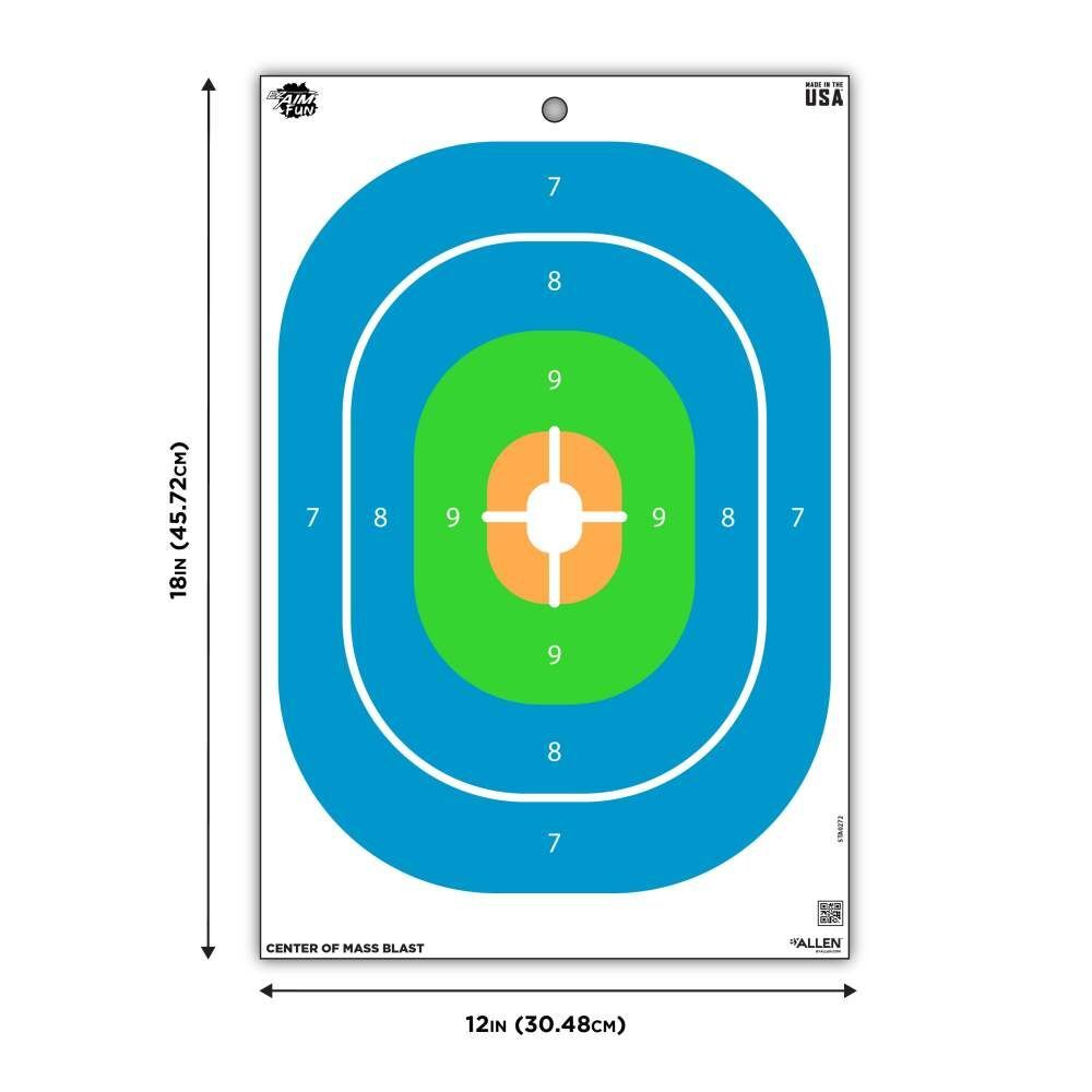 Allen EZ Aim Fun Group 12 X 18-In Paper Shooting Targets, 8-Targets, Assorted