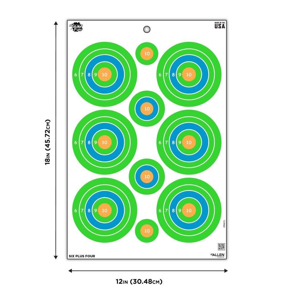 Allen EZ Aim Fun Group 12 X 18-In Paper Shooting Targets, 8-Targets, Assorted