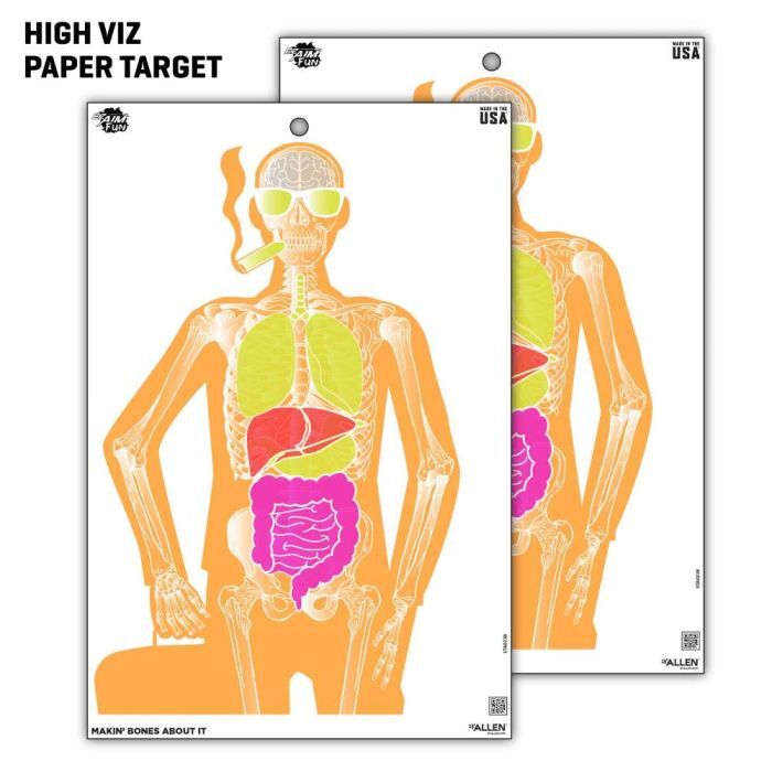 Allen EZ Aim Fun Imposing Figures Paper Shooting Target Assortment, 12 x 18-In, 8-Pk