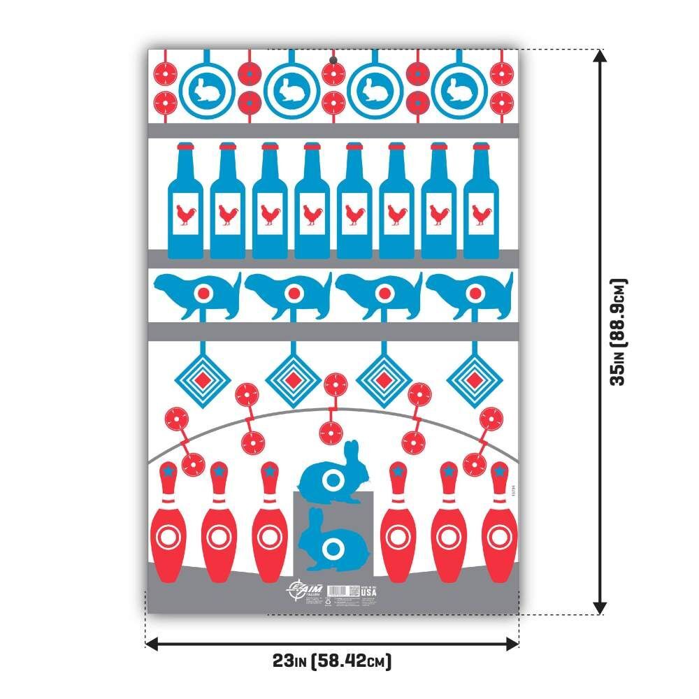 EZ Aim Shooting Gallery Paper Shooting Target White, 23-In x 35-In