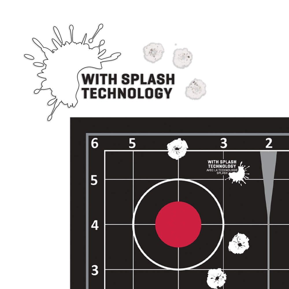 Allen Ruger 10/22 Splash Reactive Adhesive Paper Target Kit 12.5-In Square, Sight-In Grid, 5-Pk