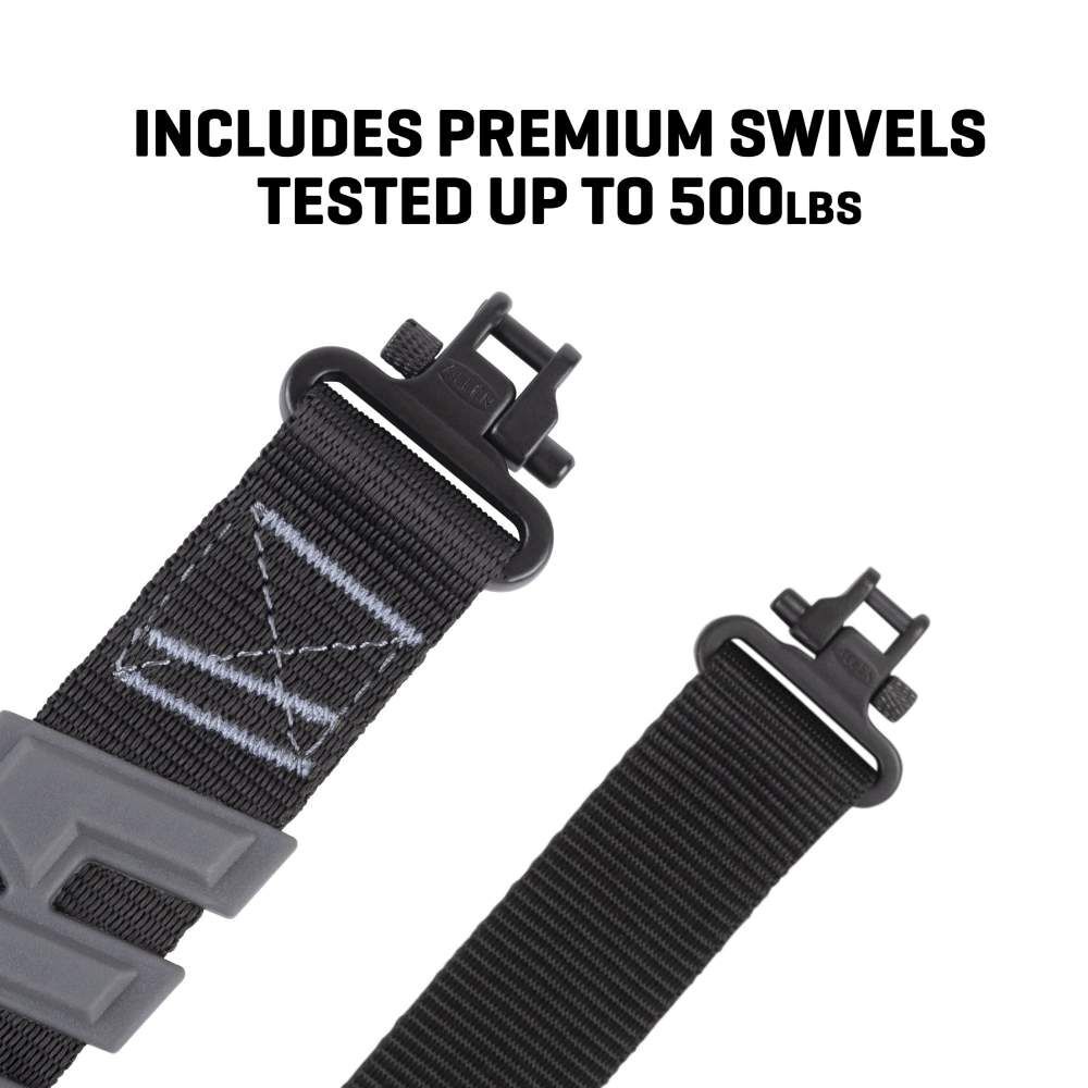 Allen Trak Traction Web Black/Gray Rifle Sling With Swivels, 36-In