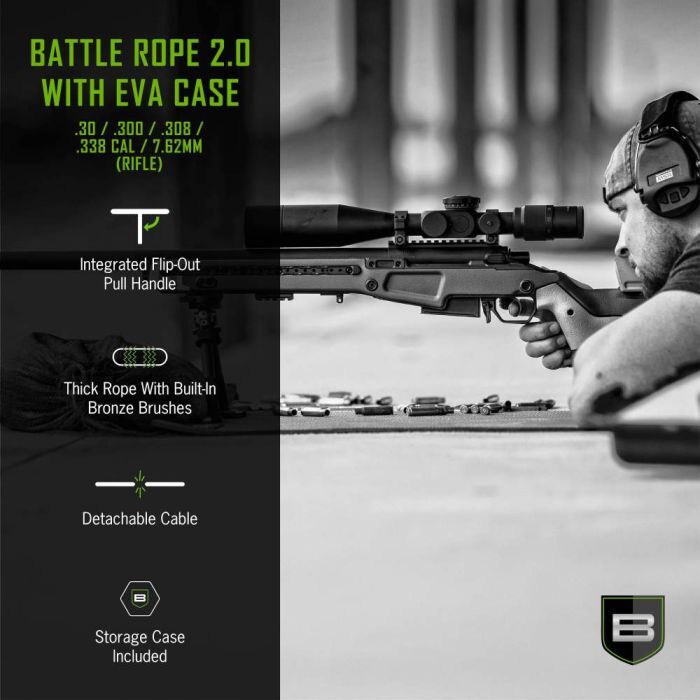 Allen Breakthrough Clean Technologies Rifle Battle Rope 2.0, .30, 308 Caliber & 7mm With EVA Case