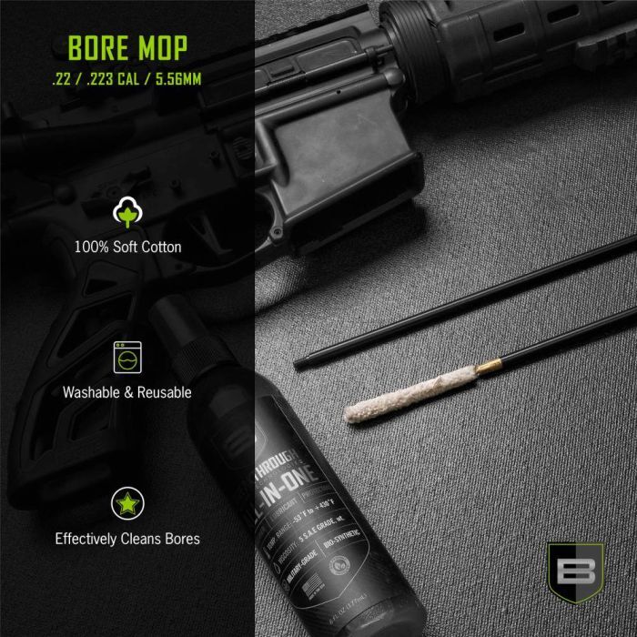 Allen Breakthrough Clean Technologies .22 .223 Caliber & 5.56mm White Bore Mop Cleaning Swabs