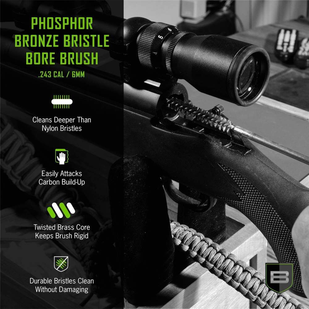 Breakthrough Clean Technologies Phosphorus Bronze Bristle .243/6mm Caliber Bore Brush
