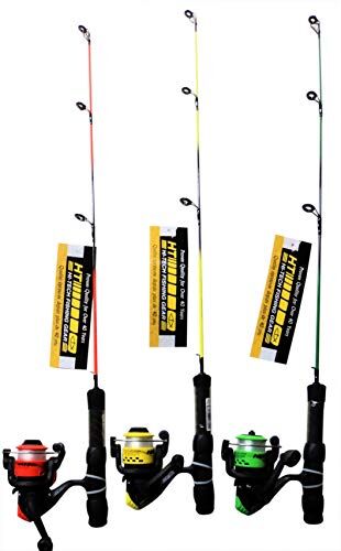 HT Enterprises Ice Medium Combo Reel And Rod Assortment Pack, 24-In, 12-Pk