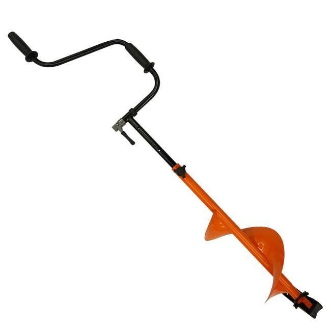 HT Enterprises 8 in Siberian Tiger Ice Auger Kit Telescopic Adjustable Handle