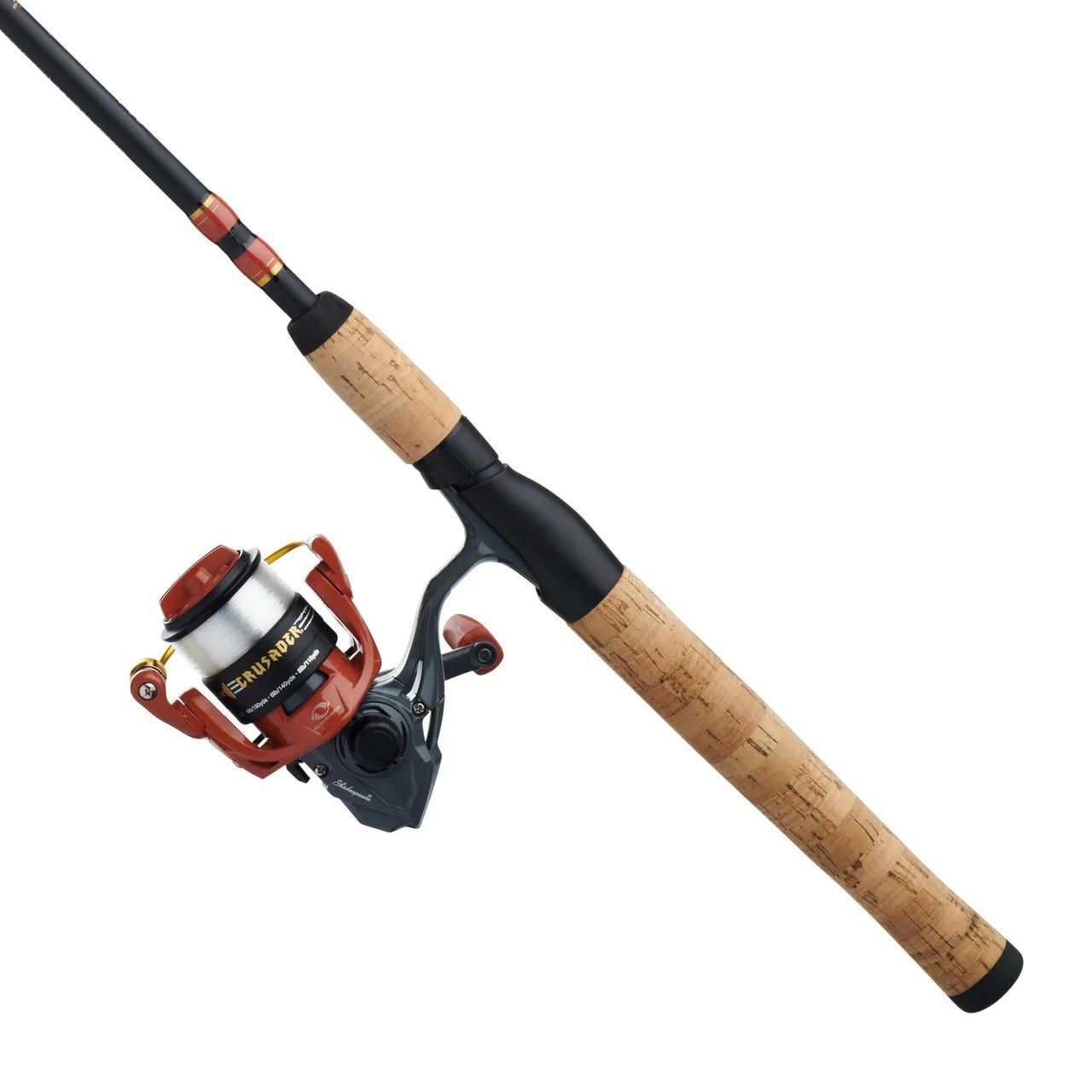 Shakespeare Crusader 2-Piece Medium Spinning Combo, 6-Ft 6-In