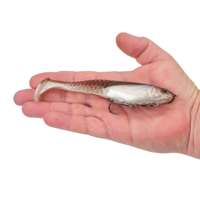 Berkley PowerBait Green Pumpkin Pearl White CullShad Swimbait, 6-In