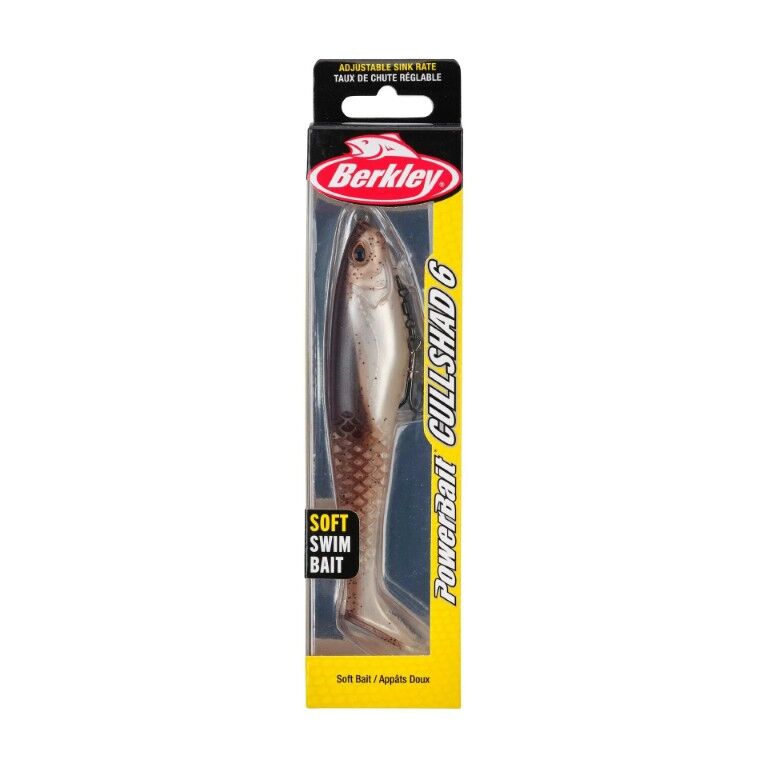Berkley PowerBait Green Pumpkin Pearl White CullShad Swimbait, 6-In
