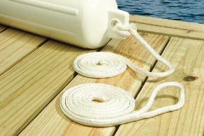 Seachoice Blue Double-Braided Nylon Fender Line, 1/4-In x 6-Ft
